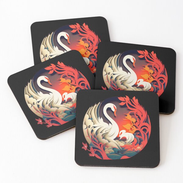 Item preview, Swan Circle - The Cut-Out Collection designed and sold by FiveIntentions.