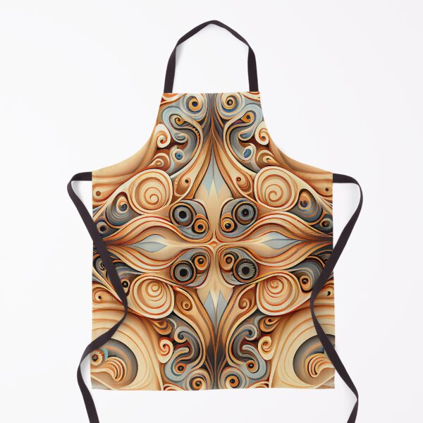 Item preview, Pale Symmetrical Swirling Crafty Pattern Digital Painting designed and sold by CodeAndColors.