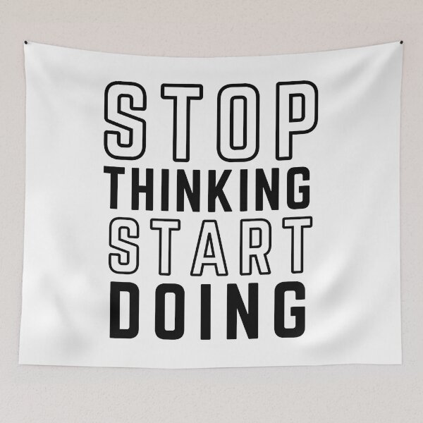 Item preview, STOP THINKING START DOING white background modified 2 designed and sold by KingsManKind.
