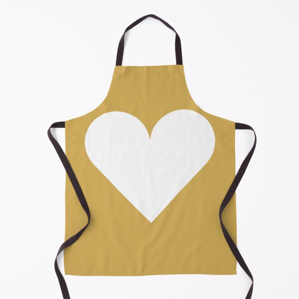 Item preview, Single WHITE LOVE HEART on a GOLD Background designed and sold by RachelMacht.