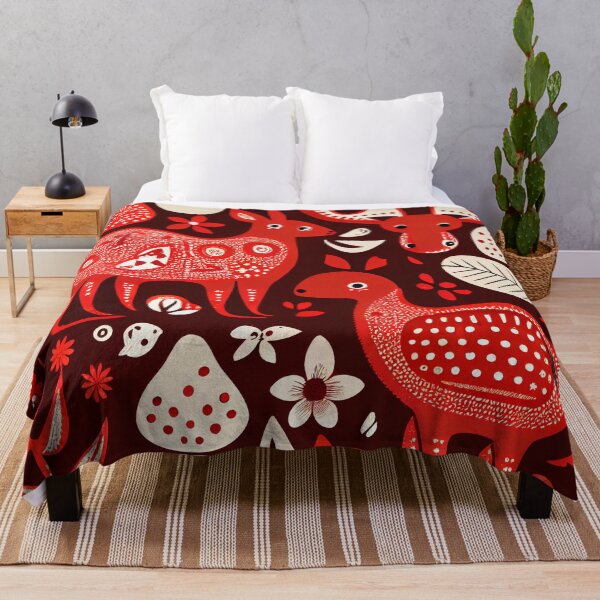 Artikelvorschau, Cartoon Red Elegant Cute Australian Pattern Digital Painting entworfen und verkauft von CodeAndColors.