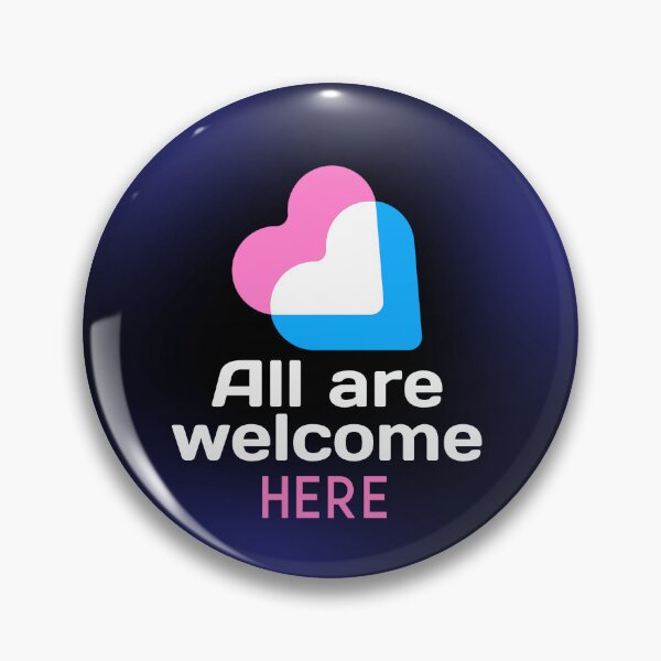 Item preview, All are welcome here -- accepting love heartwarming  designed and sold by glitchman2.