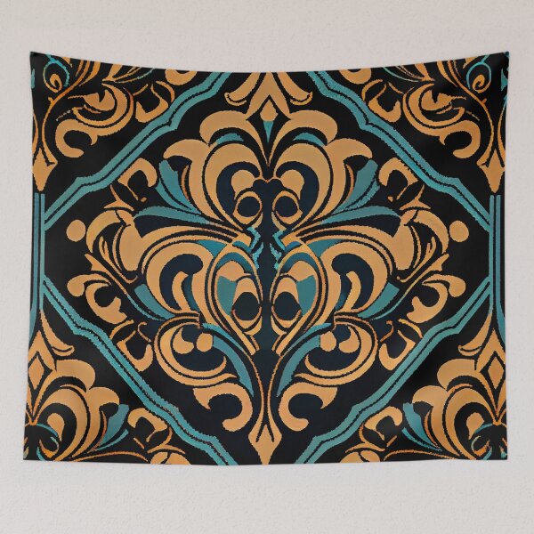 Item preview, Dense Hollywood Regency Pattern Digital Painting designed and sold by CodeAndColors.
