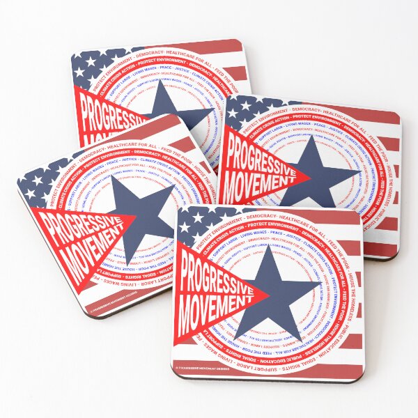 Item preview, PMD00257 Progressive Movement Designs Stars and Stripes with progressive goals designed and sold by ProgressiveLeft.