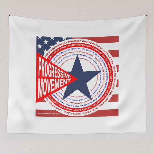 Artikelvorschau, PMD00257 Progressive Movement Designs Stars and Stripes mit progressiven Zielen entworfen und verkauft von ProgressiveLeft.