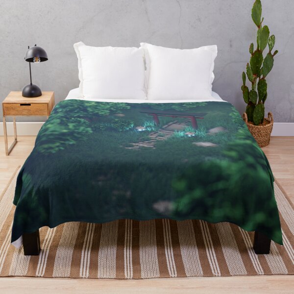 Spirit Gate Isometric Lowpoly 3D Throw Blanket