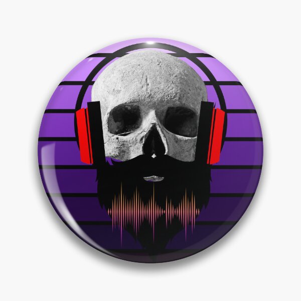 Item preview, viking vintage skull retro grooving beard designed and sold by Swagmode.
