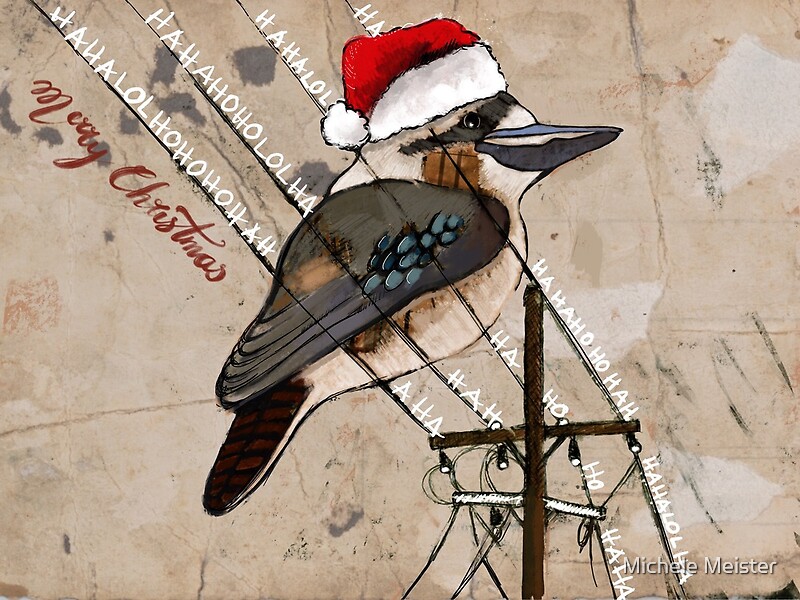 "Kookaburra Christmas card" by Michele Meister Redbubble