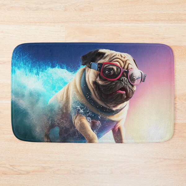 Item preview, Cute Surfer Pug 2 designed and sold by Artistic Pandas.