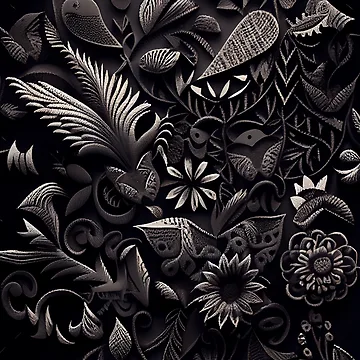 Vorschaubild zum Design Complex Rough Black California Chic Pattern Digital Painting von CodeAndColors