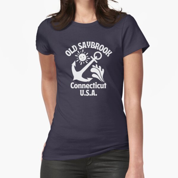 Item preview, Retro-Style Old Saybrook Connecticut U.S.A. Nautical (White) designed and sold by TimelessLocales.