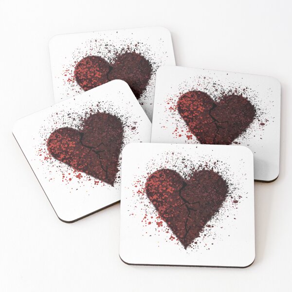 Item preview, Broken Heart Splatter designed and sold by ExcuseMeSticker.