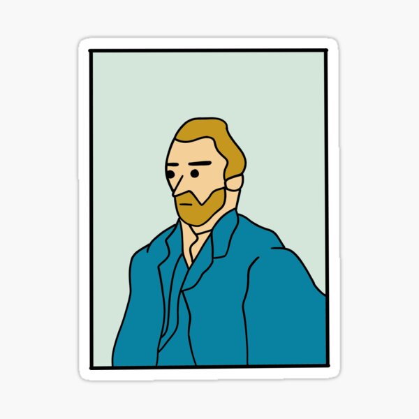 Vista previa del artículo con la obra «Autorretrato de Vincent van Gogh», diseñado y vendido por Puffoo.