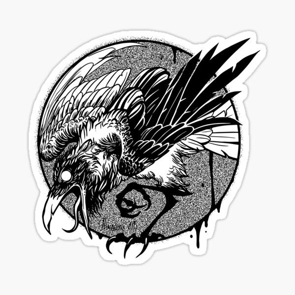 Noisy raven Sticker