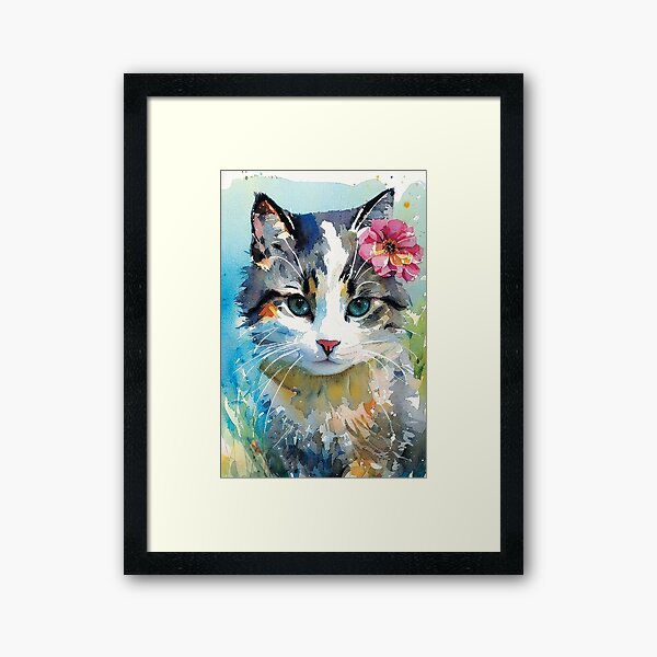 Aperçu de l'œuvre Chat chic créée et vendue par asandtrout.