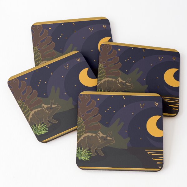Item preview, Triceratops - Night designed and sold by DaisyCatnip.