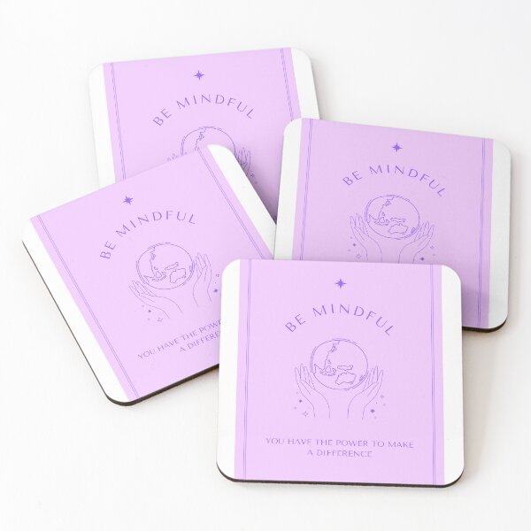 Item preview, Copy of 'be mindful' art print in purple designed and sold by beccamb.