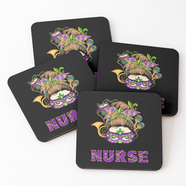 Item preview, Mardi Gras Nurse designed and sold by RockBeeDesigns.