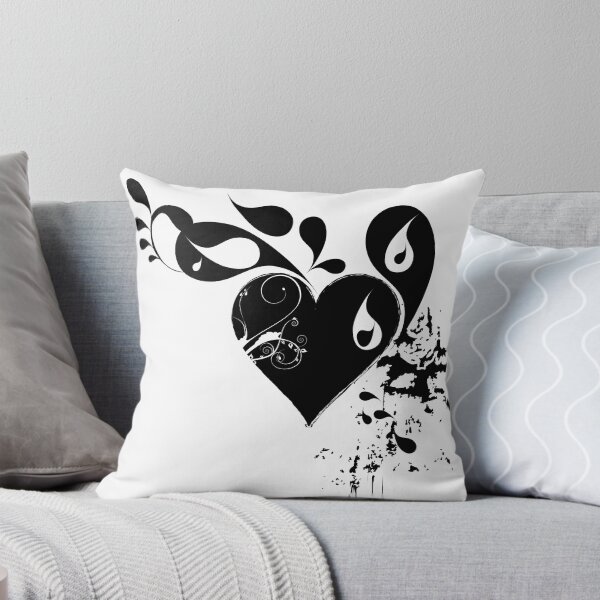 Item preview, abstract black white love heart designed and sold by RitaVan.