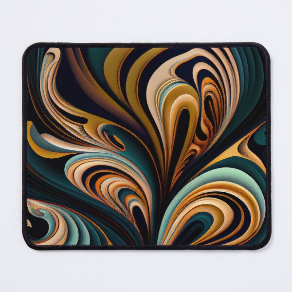 Item preview, Crafty Dynamic Fluid Art Deco Pattern Digital Painting designed and sold by CodeAndColors.