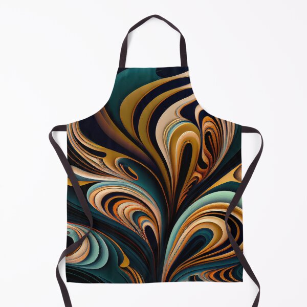 Item preview, Crafty Dynamic Fluid Art Deco Pattern Digital Painting designed and sold by CodeAndColors.