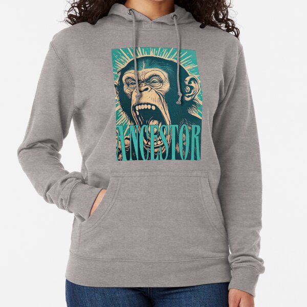 Chimpanzee Ancestor, lowbrow style Lightweight Hoodie