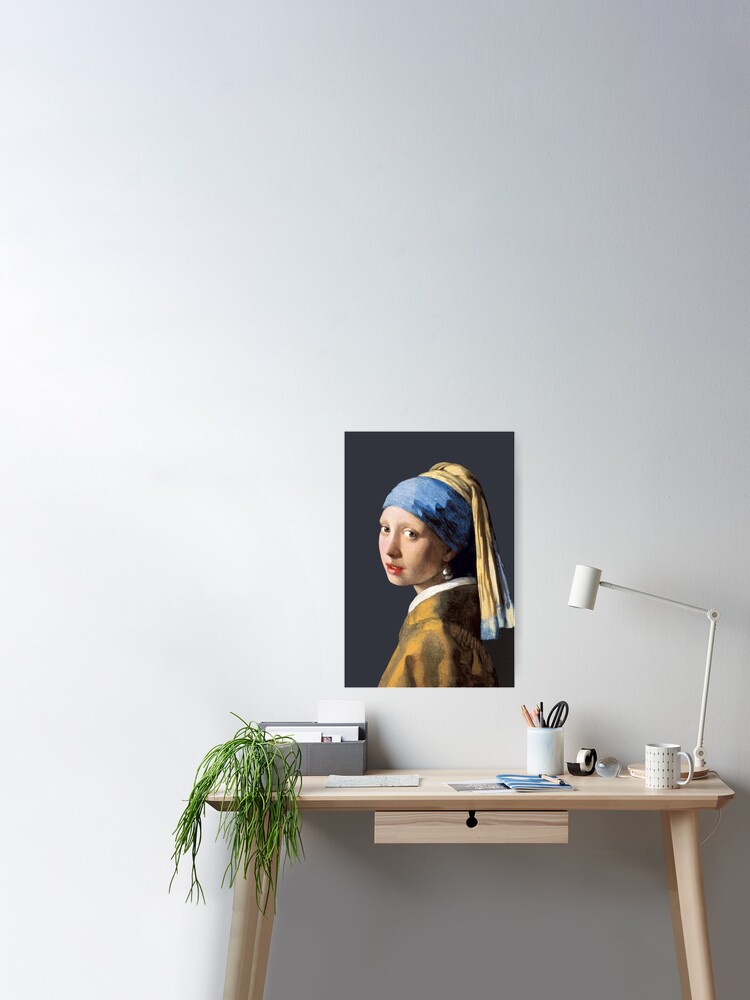 Vermeer's Girl with a Pearl Earring Poster for Sale by Dodi Ballada