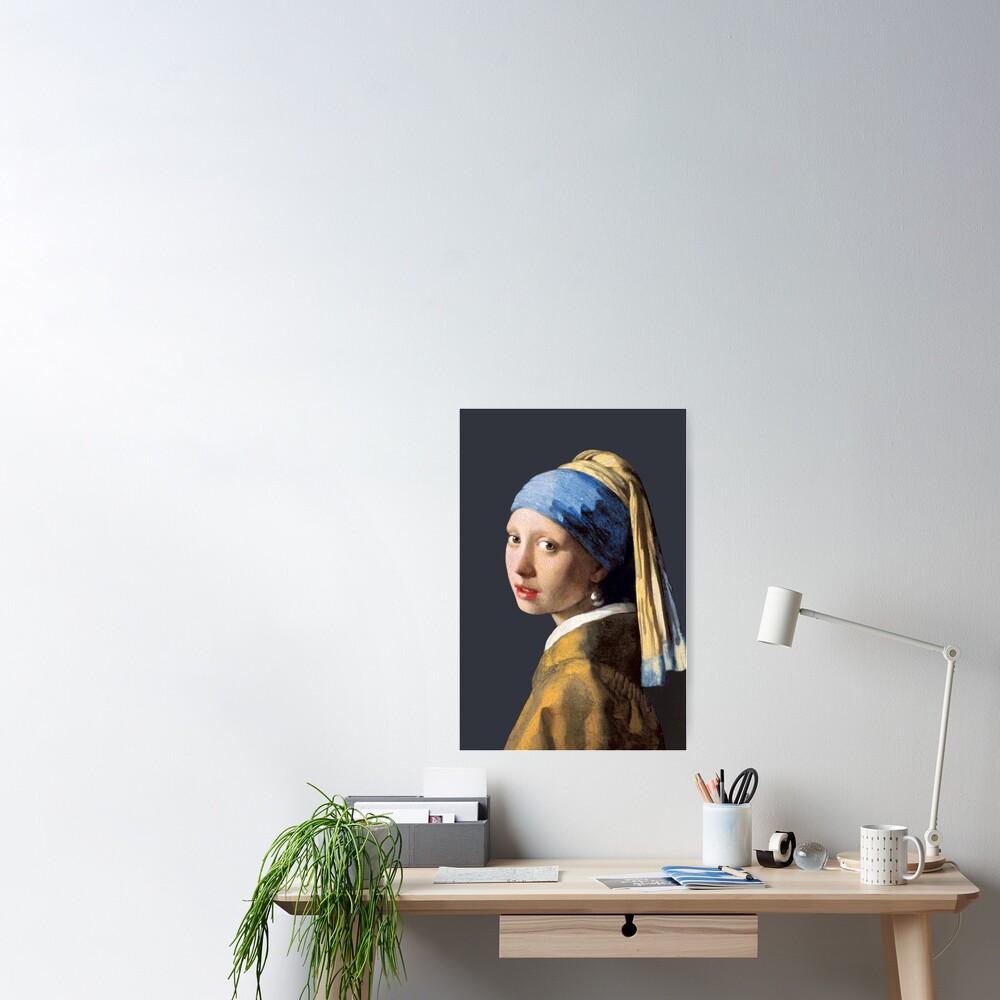 Vermeer's Girl with a Pearl Earring Sticker for Sale by Dodi Ballada