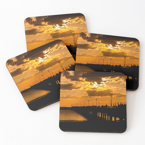 Item preview, The magnificent historic Palanga Bridge on the Baltic Sea at sunset in Lithuania designed and sold by AlbertMi.