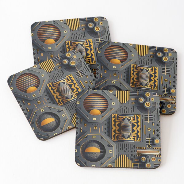 Item preview, Designer Industrial Pattern Digital Painting designed and sold by CodeAndColors.