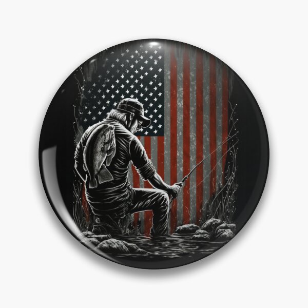 Item preview, Patriotic Anglers Fishing American Flag designed and sold by druckfun.