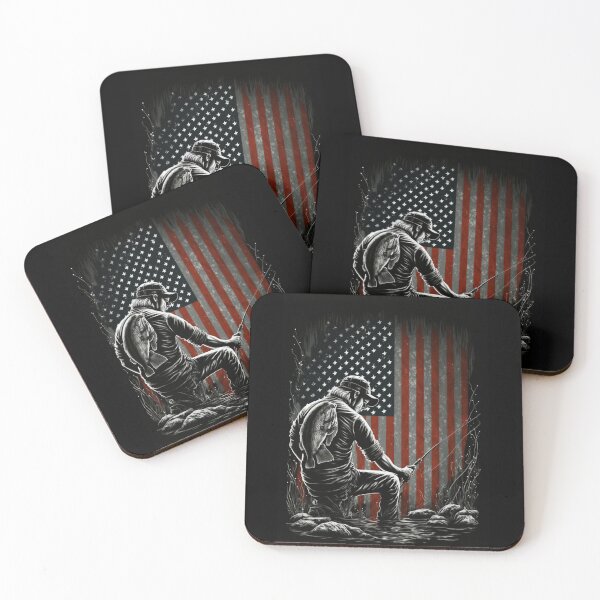 Item preview, Patriotic Anglers Fishing American Flag designed and sold by druckfun.