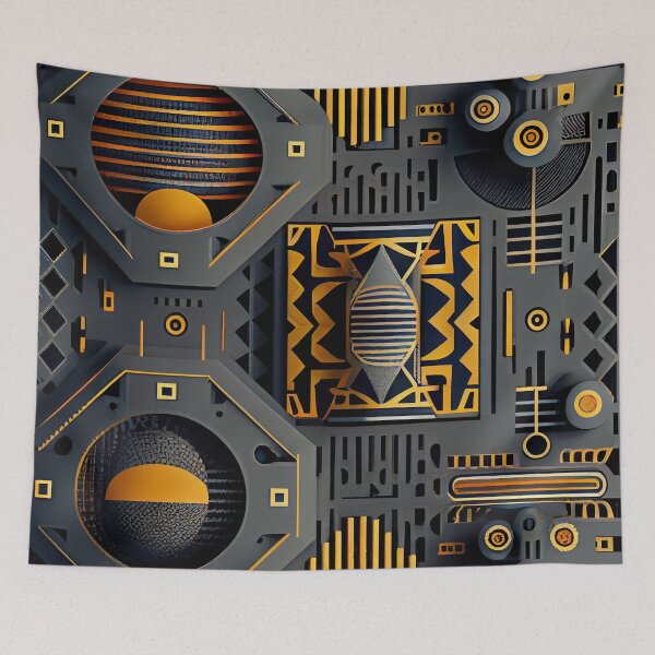 Aperçu de l'œuvre Designer Industrial Pattern Digital Painting créée et vendue par CodeAndColors.