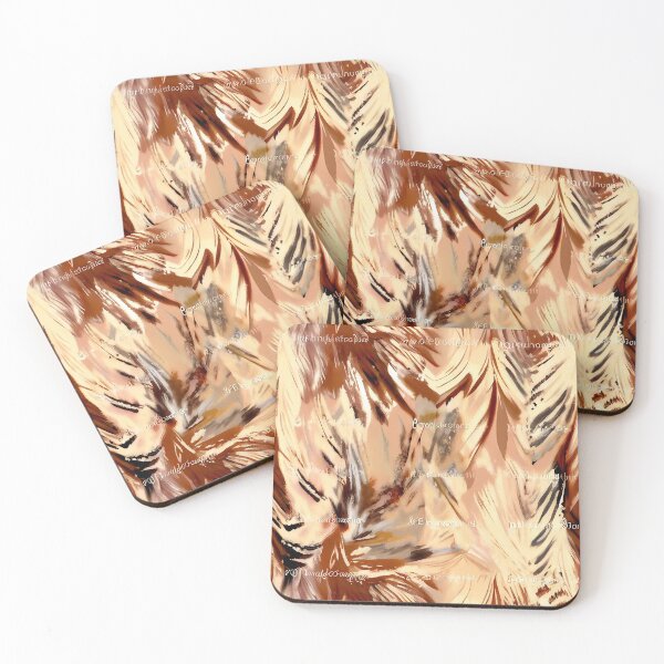 Item preview, Pale Extreme Impressionist Exotic Brown Bohemian Pattern Digital Painting designed and sold by CodeAndColors.