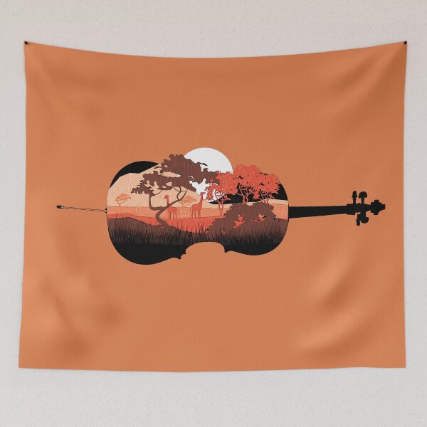 Item preview, Cello African landscape designed and sold by piesdesignart.