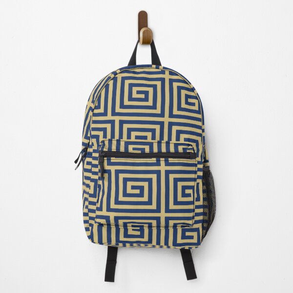 Item preview, Greek Key Pattern Blue and Gold designed and sold by tonymagnerart.