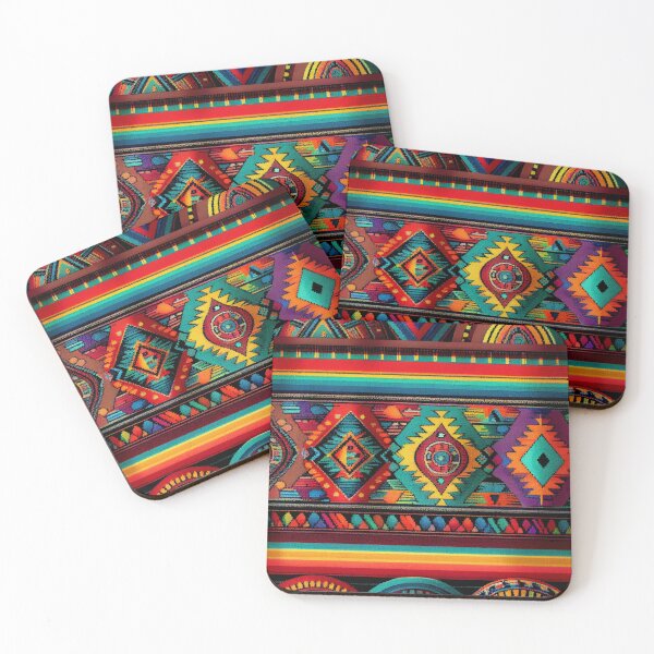Item preview, Rainbow Southwestern Pattern Digital Painting designed and sold by CodeAndColors.
