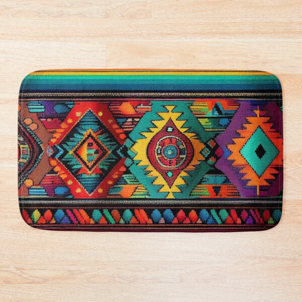 Item preview, Rainbow Southwestern Pattern Digital Painting designed and sold by CodeAndColors.