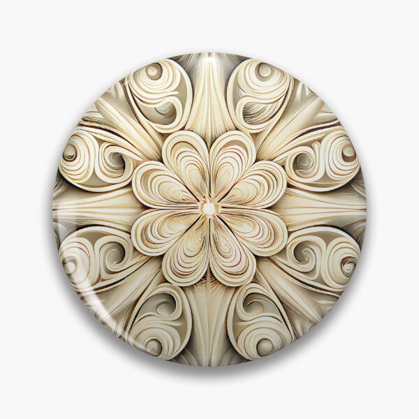 Artikelvorschau, Pale Symmetrical Swirling Crafty Pattern Digital Painting entworfen und verkauft von CodeAndColors.