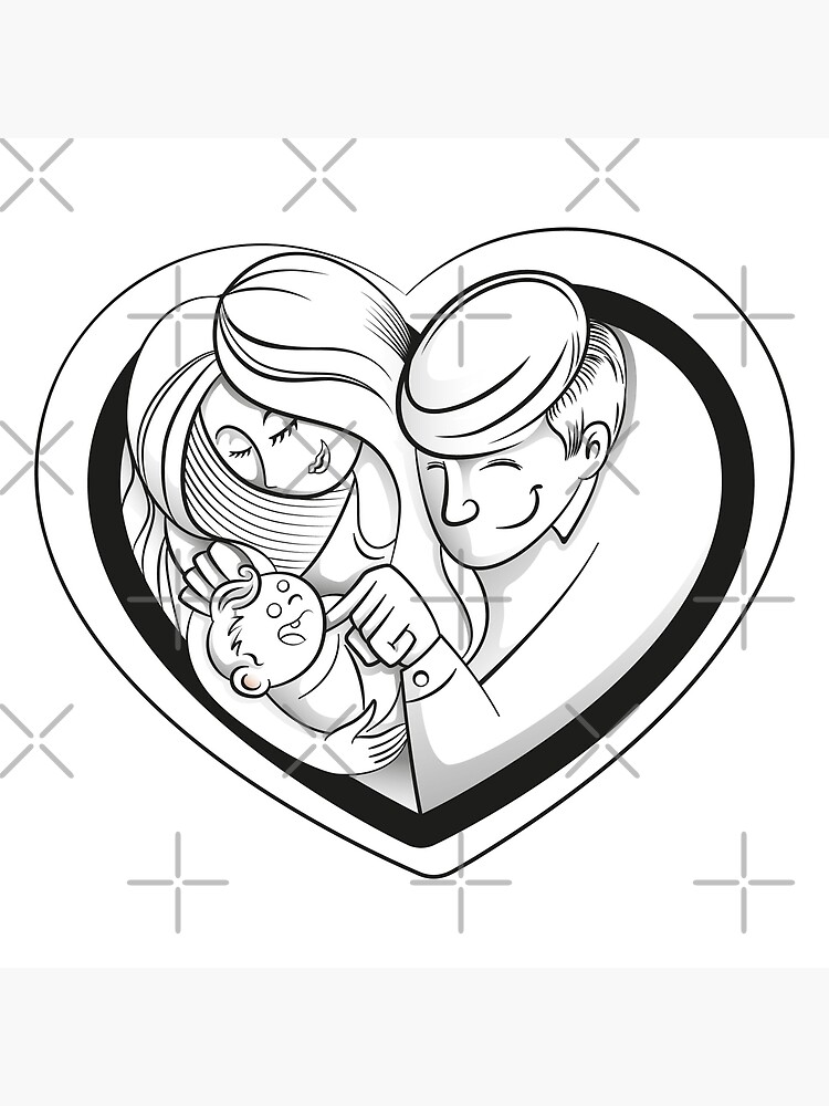 Draw mom bear and baby hug with love For mother'day. Stock Vector | Adobe  Stock