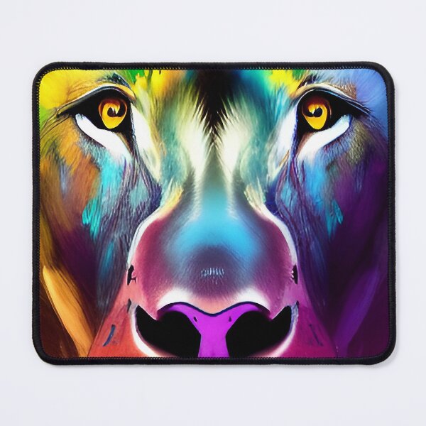 Item preview, Art Splash Colorful Lion Portrait designed and sold by ShikitaMakes.