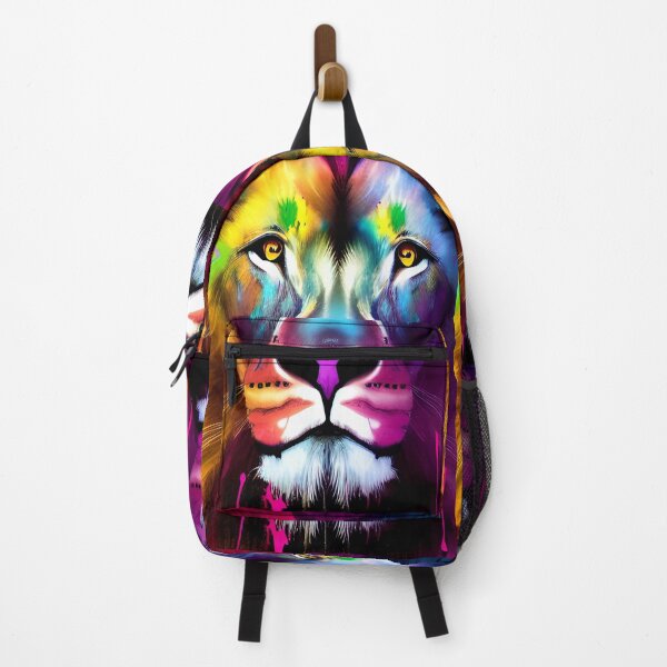 Item preview, Art Splash Colorful Lion Portrait designed and sold by ShikitaMakes.