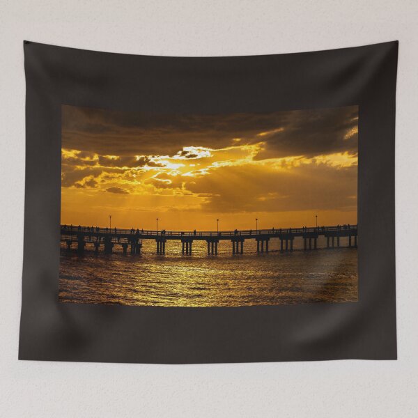 Item preview, The magnificent historic Palanga Bridge on the Baltic Sea at sunset in Lithuania designed and sold by AlbertMi.