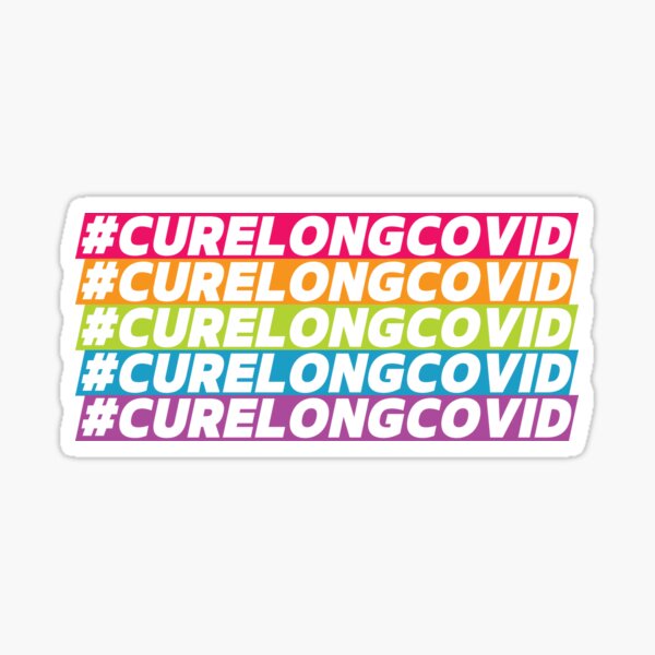 Artikel-Vorschau von #CureLongCovid (Regenbogenstapel), designt und verkauft von longcovidthots.