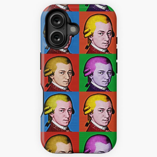 Item preview, Copy of Wolfang Amadeus Mozart Pop Art Portrait in Blue Background designed and sold by OnlyPopArt.