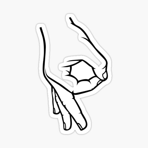 Thumbs Up Okay Cartoon Hand Sign' Sticker