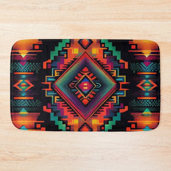 Item preview, Rainbow Southwestern Pattern Digital Painting designed and sold by CodeAndColors.