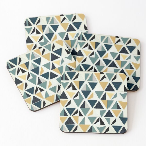 Artikelvorschau, Futuristic Elegant Muted Triangular Minimalist Pattern Digital Painting entworfen und verkauft von CodeAndColors.