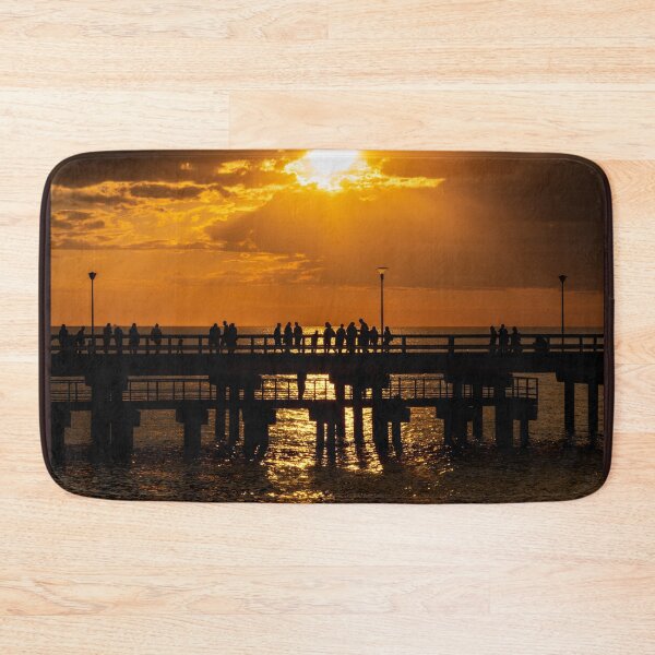 Item preview, The magnificent historic Palanga Bridge on the Baltic Sea at sunset in Lithuania designed and sold by AlbertMi.
