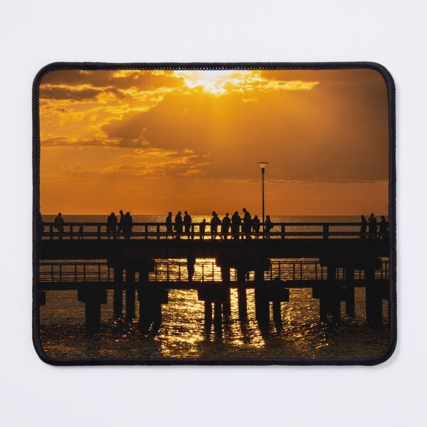 Item preview, The magnificent historic Palanga Bridge on the Baltic Sea at sunset in Lithuania designed and sold by AlbertMi.